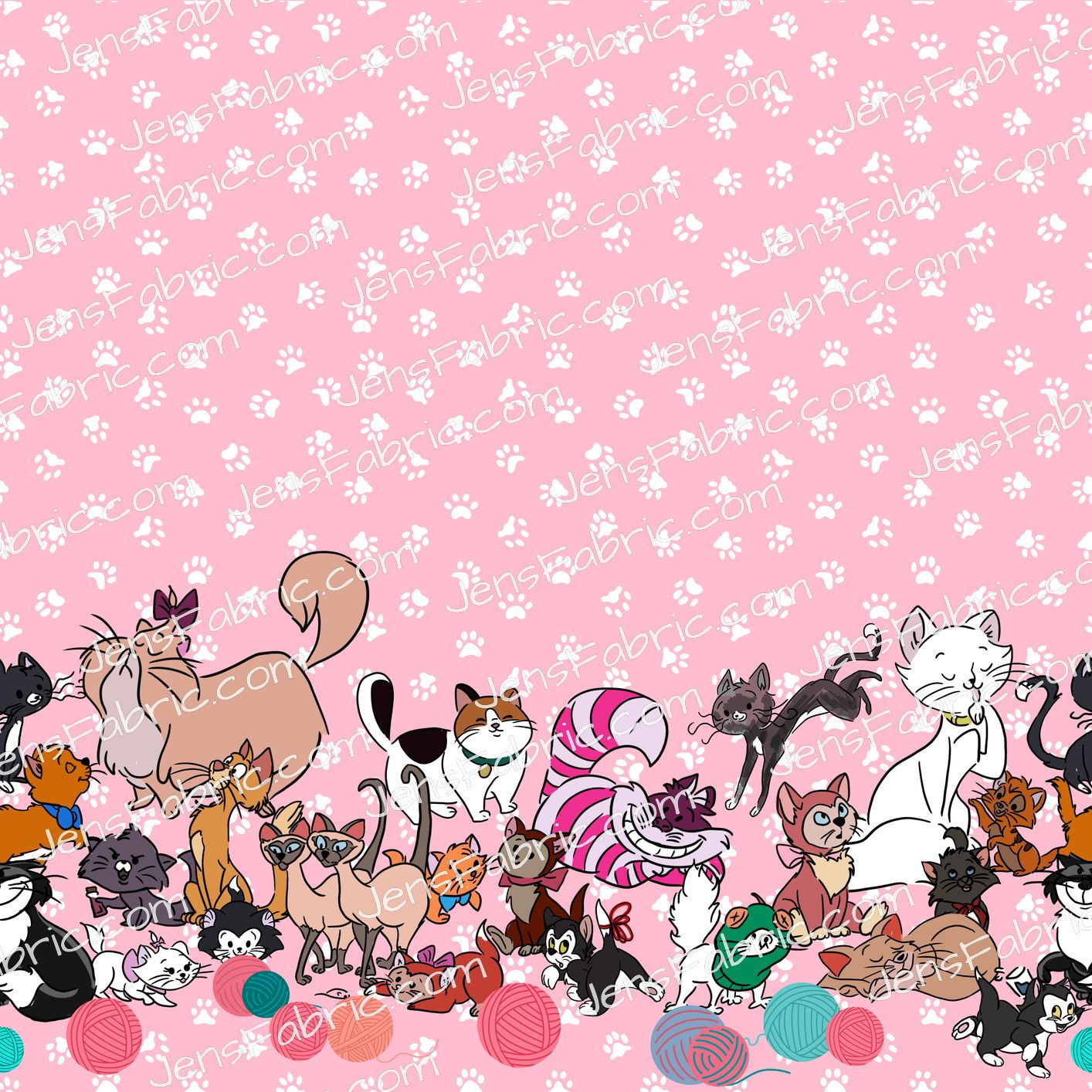 Disney Cat Toss Pink Paw Prints