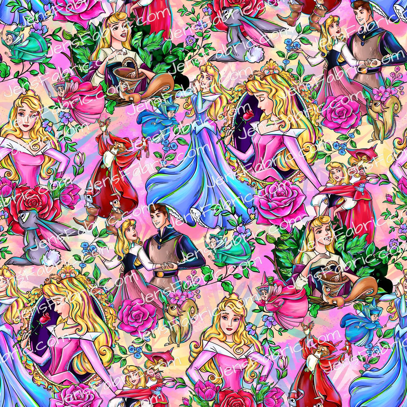 Magical Motif: Sleeping Beauty Aurora on Pink