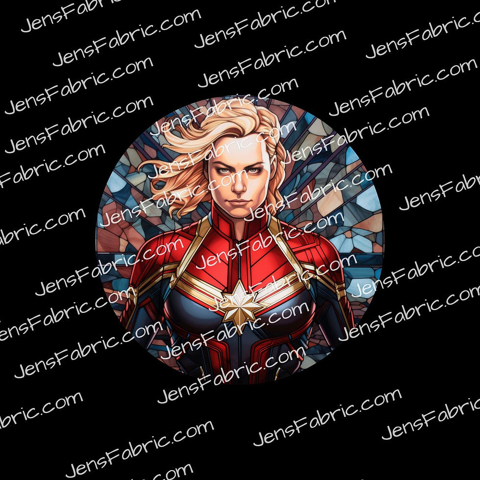 R29 Stained Glass Marvel: captain marvel panel