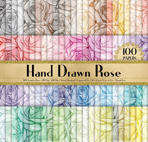 Basic Coordinate: Sketchy Roses | Jen's Fabric