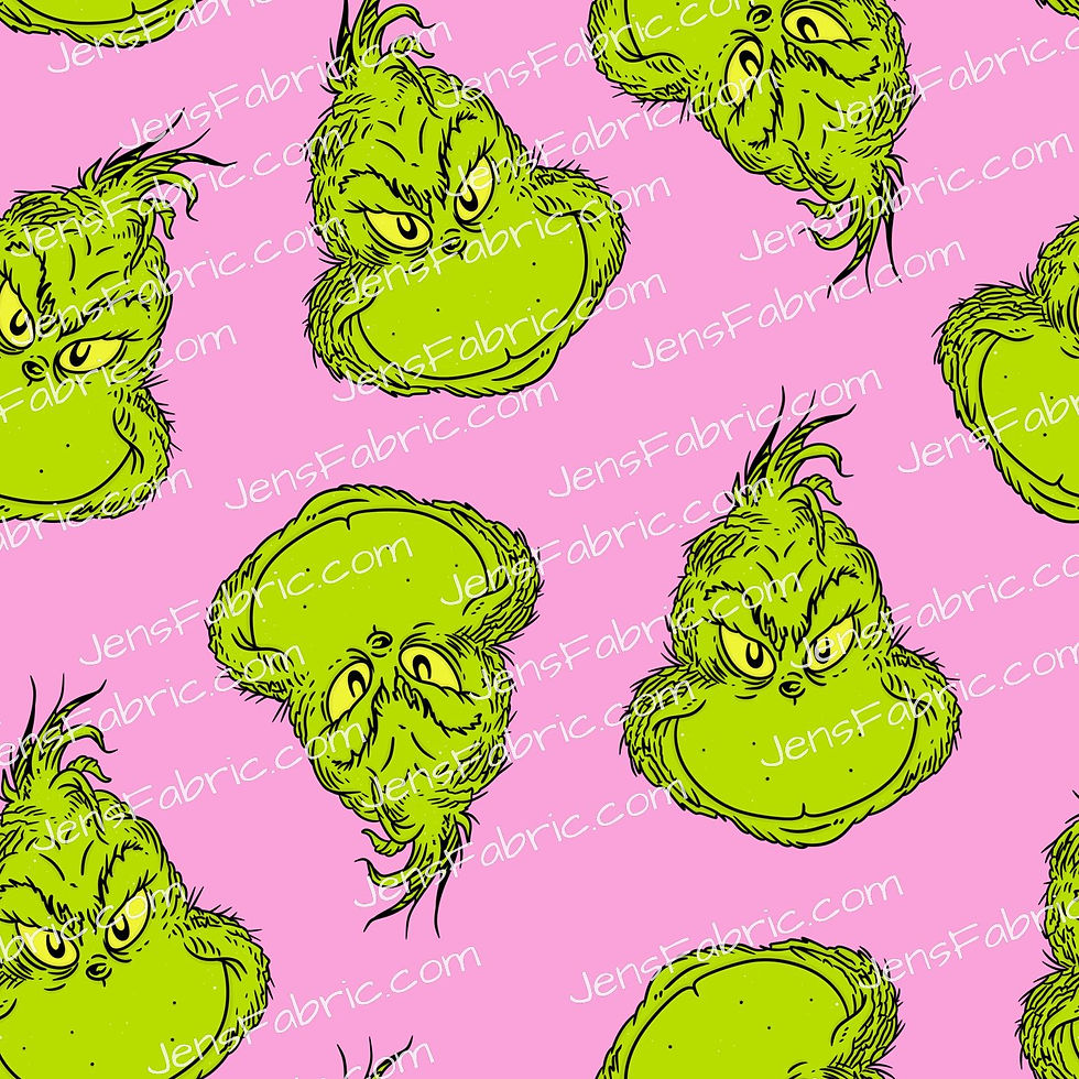 HHarlow Designs: Grinch Faces on Hot Pink