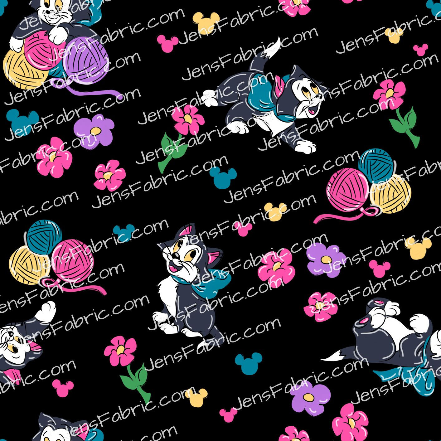 R19 Fabulous Felines: Figaro toss on black