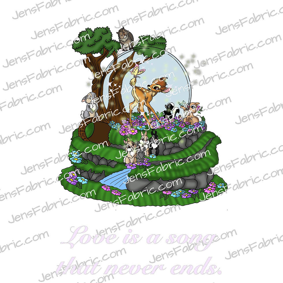 Disney Snow Globes Bambi Panel