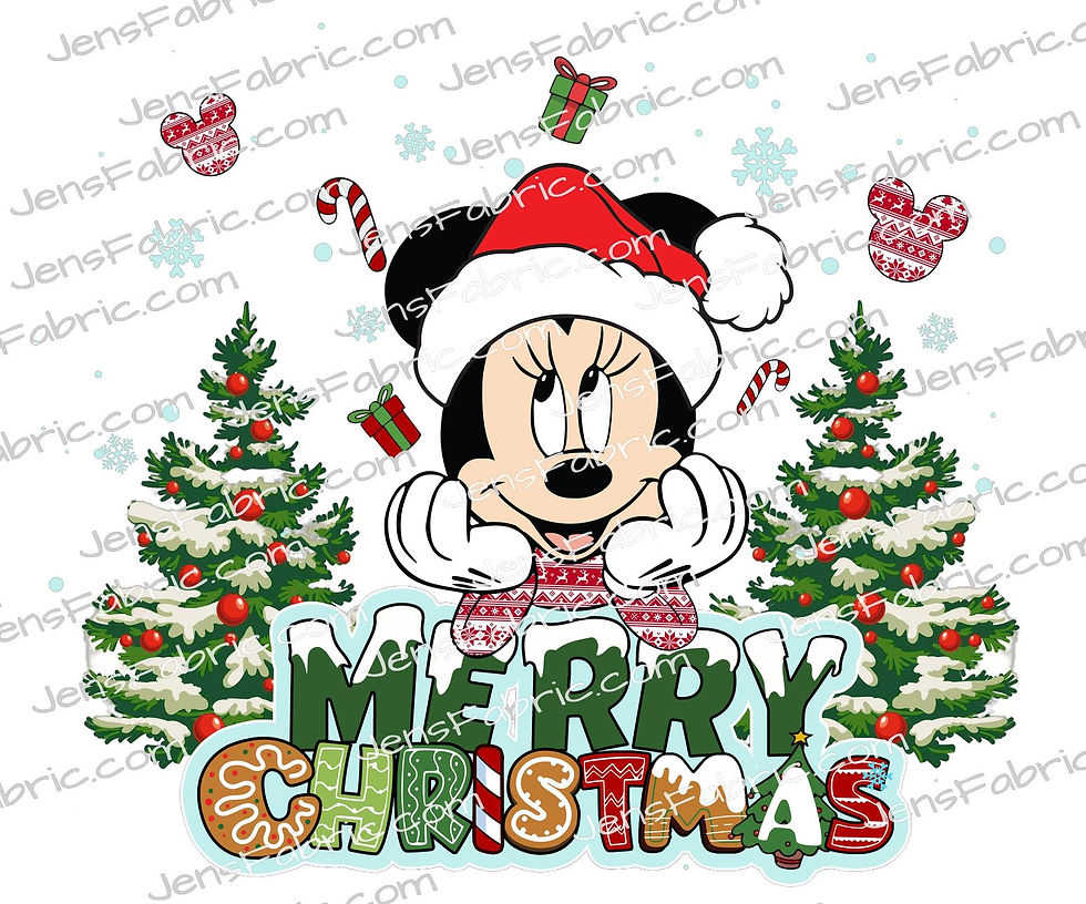 Minnie merry christmas panel