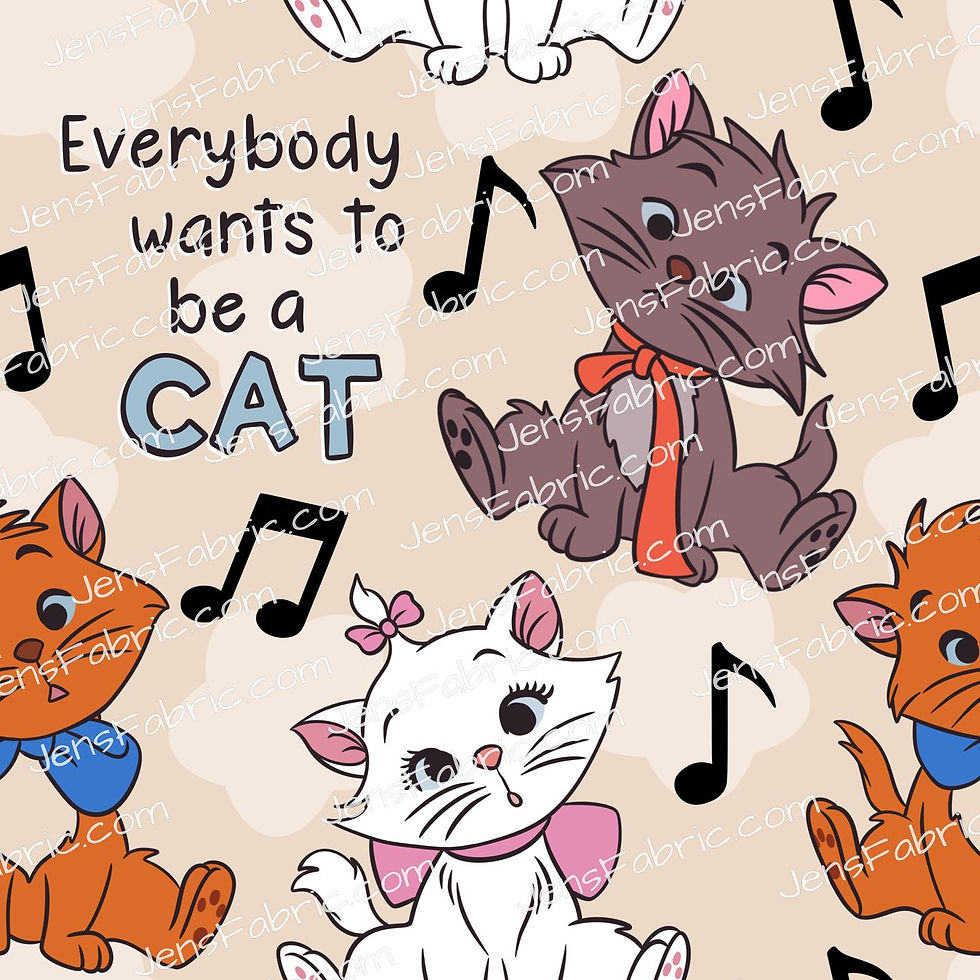 HHarlow Designs: Everybody Wants to Be a Cat on Tan