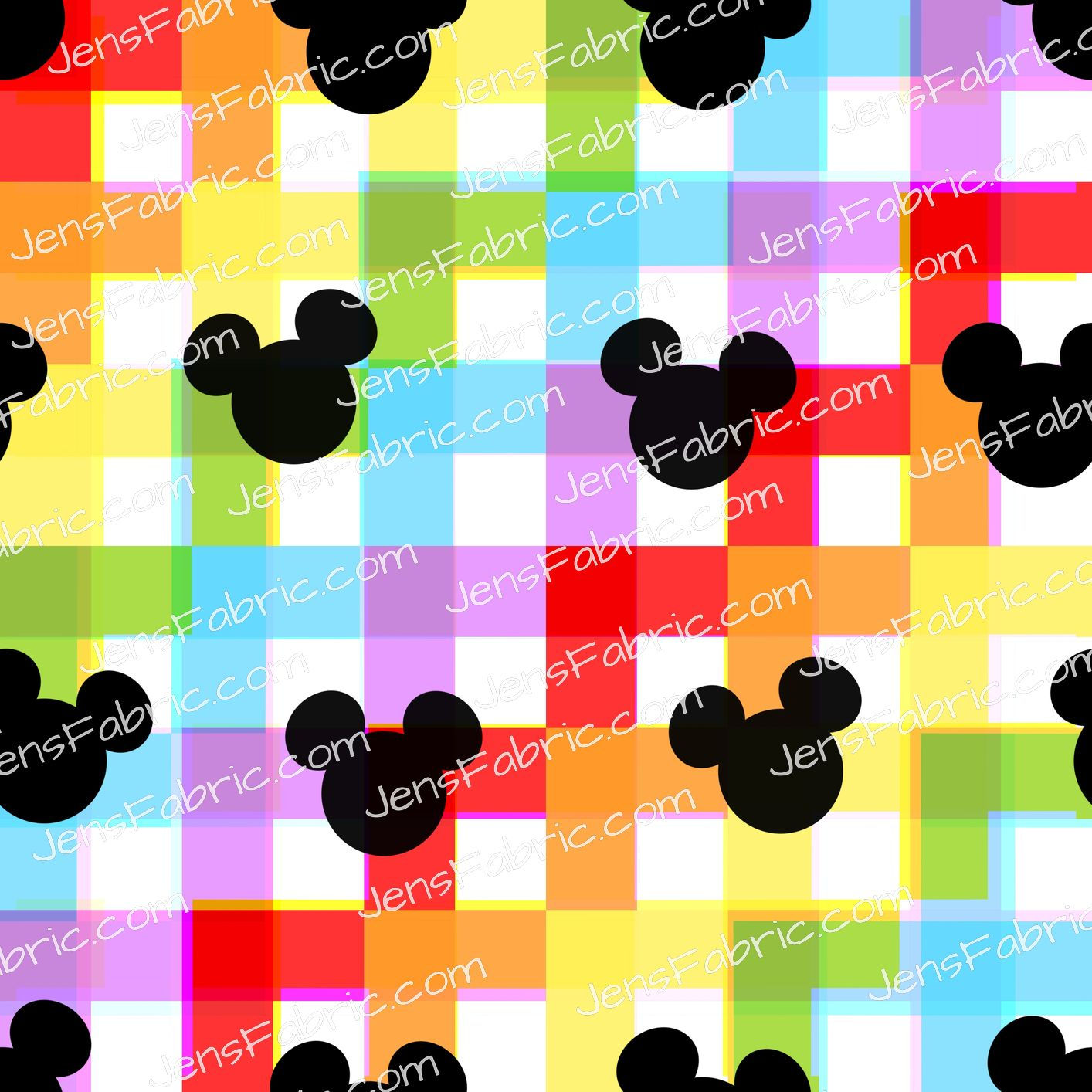 HHarlow Designs: Mickey Mouse on Rainbow Gingham