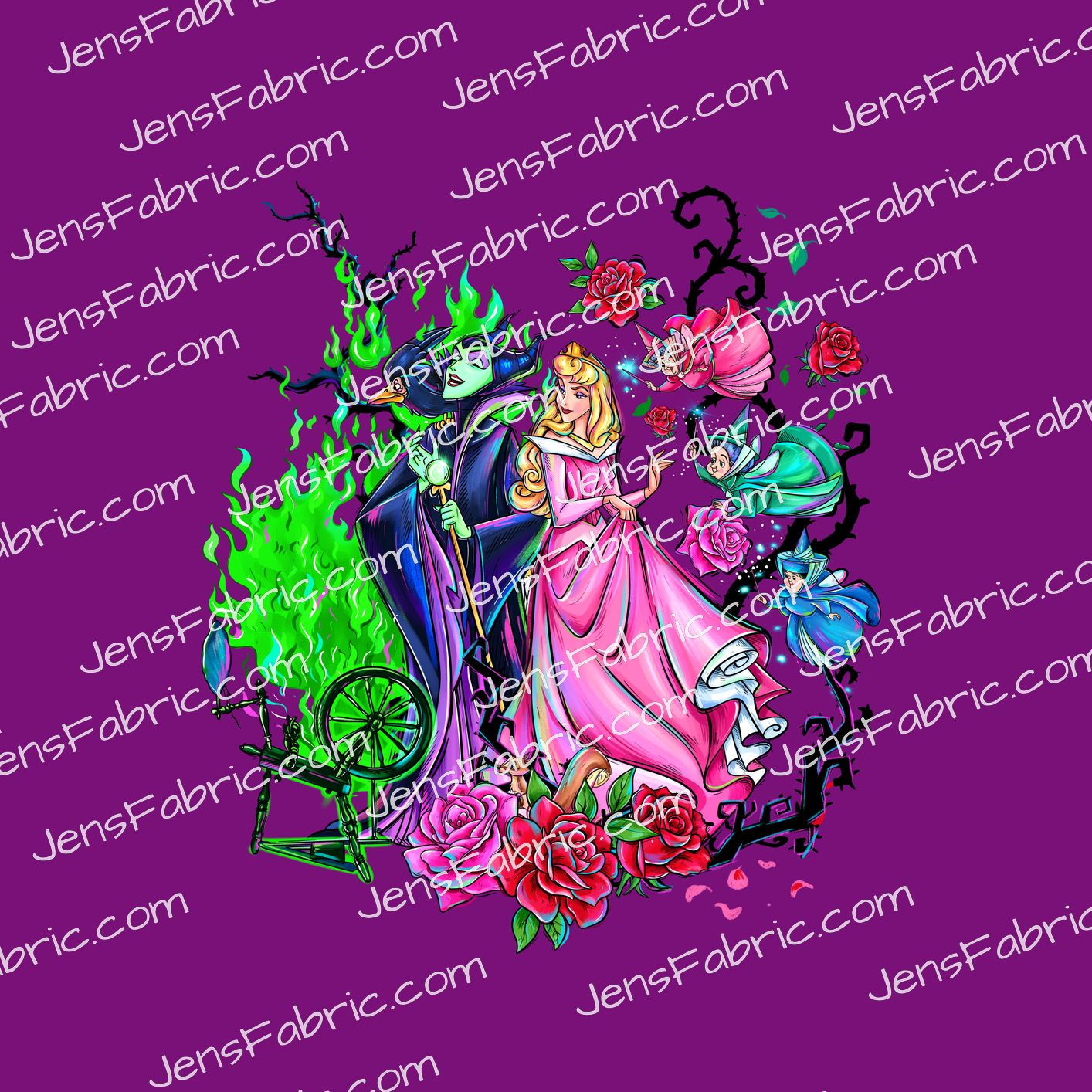Magical Motif: Sleeping Beauty Maleficent Panel 2