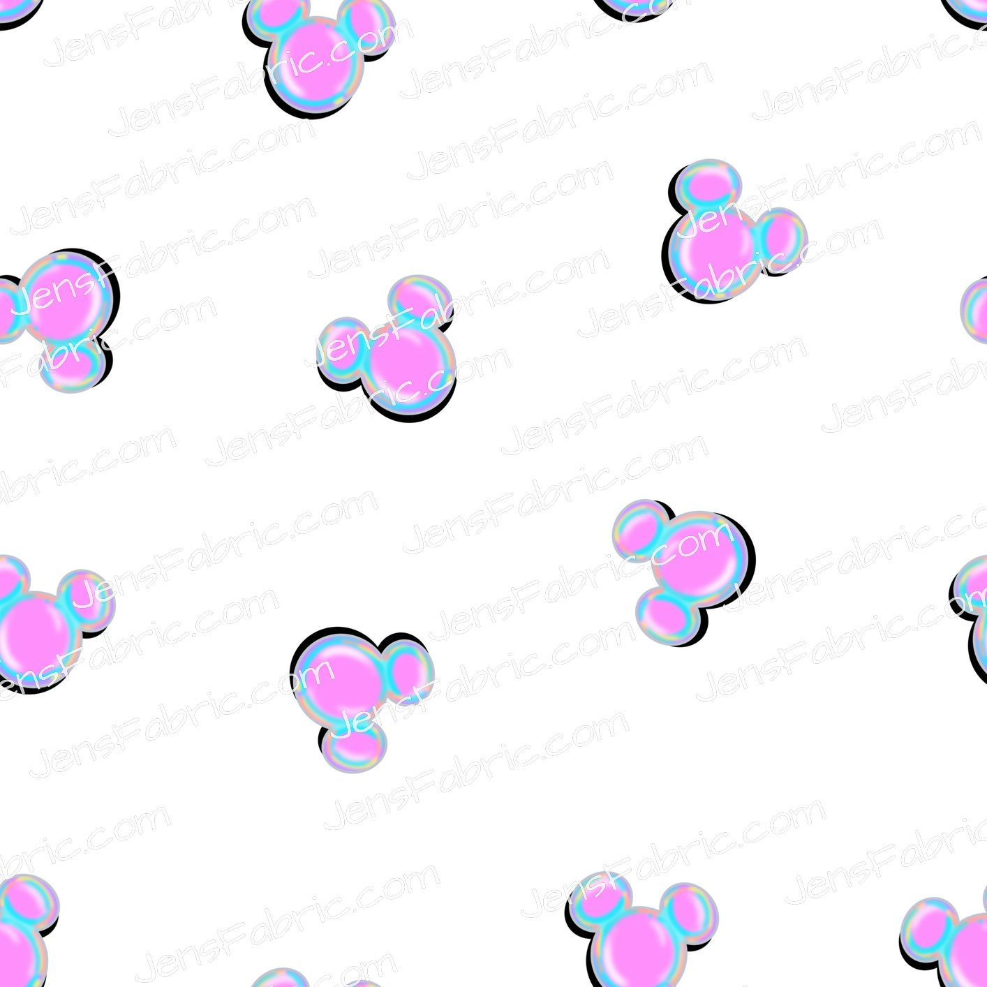 HHarlow Designs: Neon Mickey Heads on White
