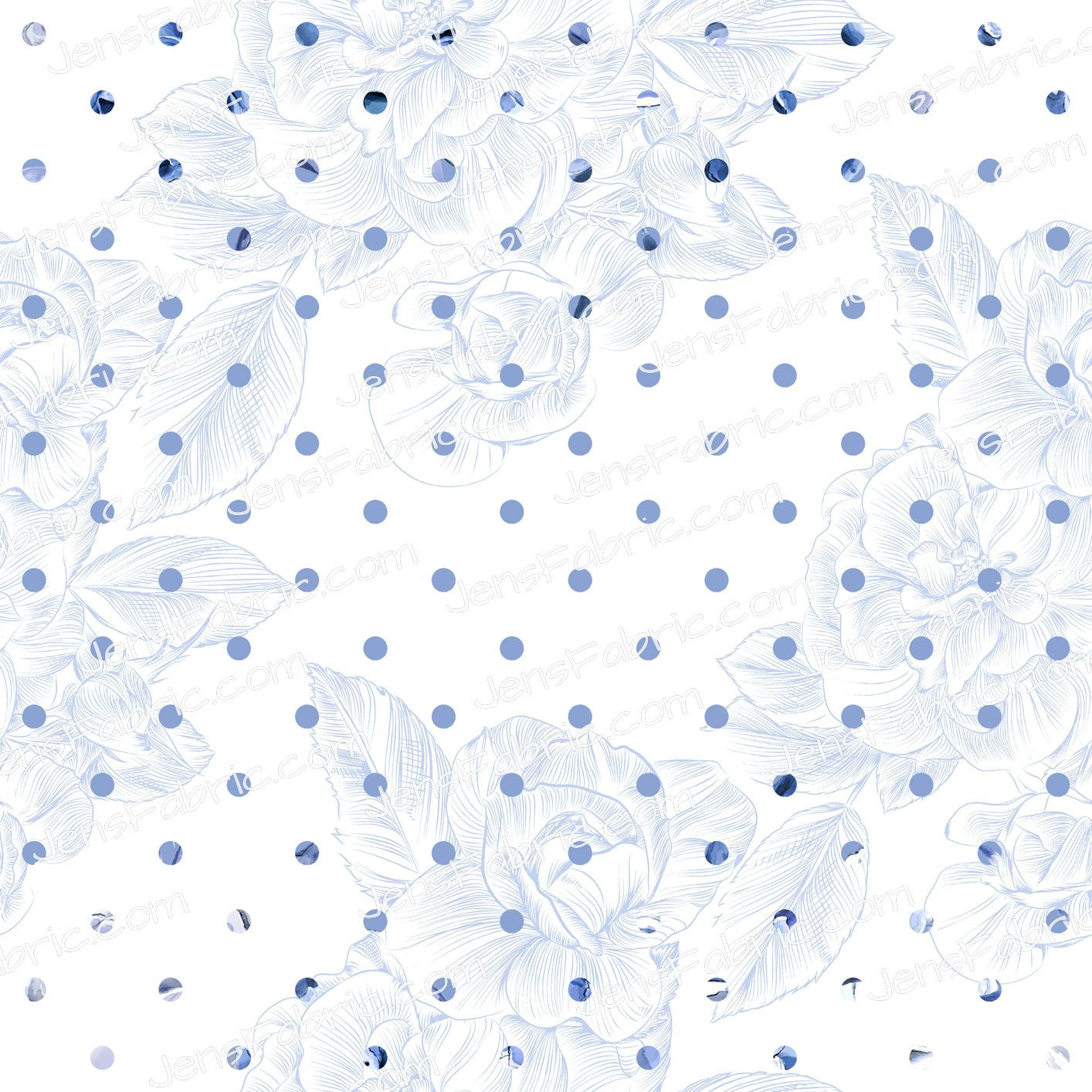R37 Literary Toile ACOTAR: dots on white