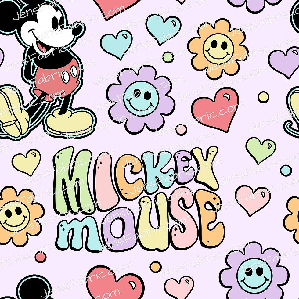HHarlow Designs: Mickey Mouse Flower Power on Pink