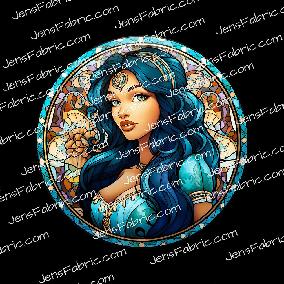 R29 Stained Glass Princess: jasmine face panel