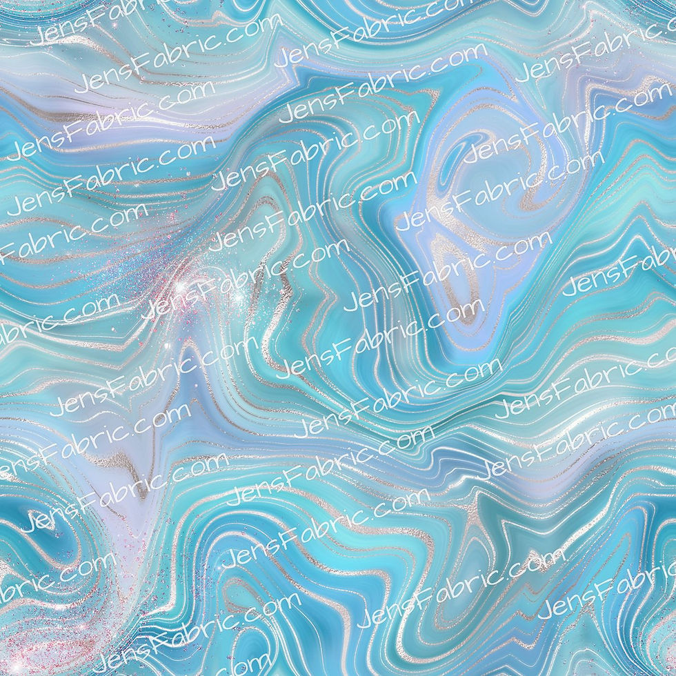 Iridescent: Aqua Marble Swirl