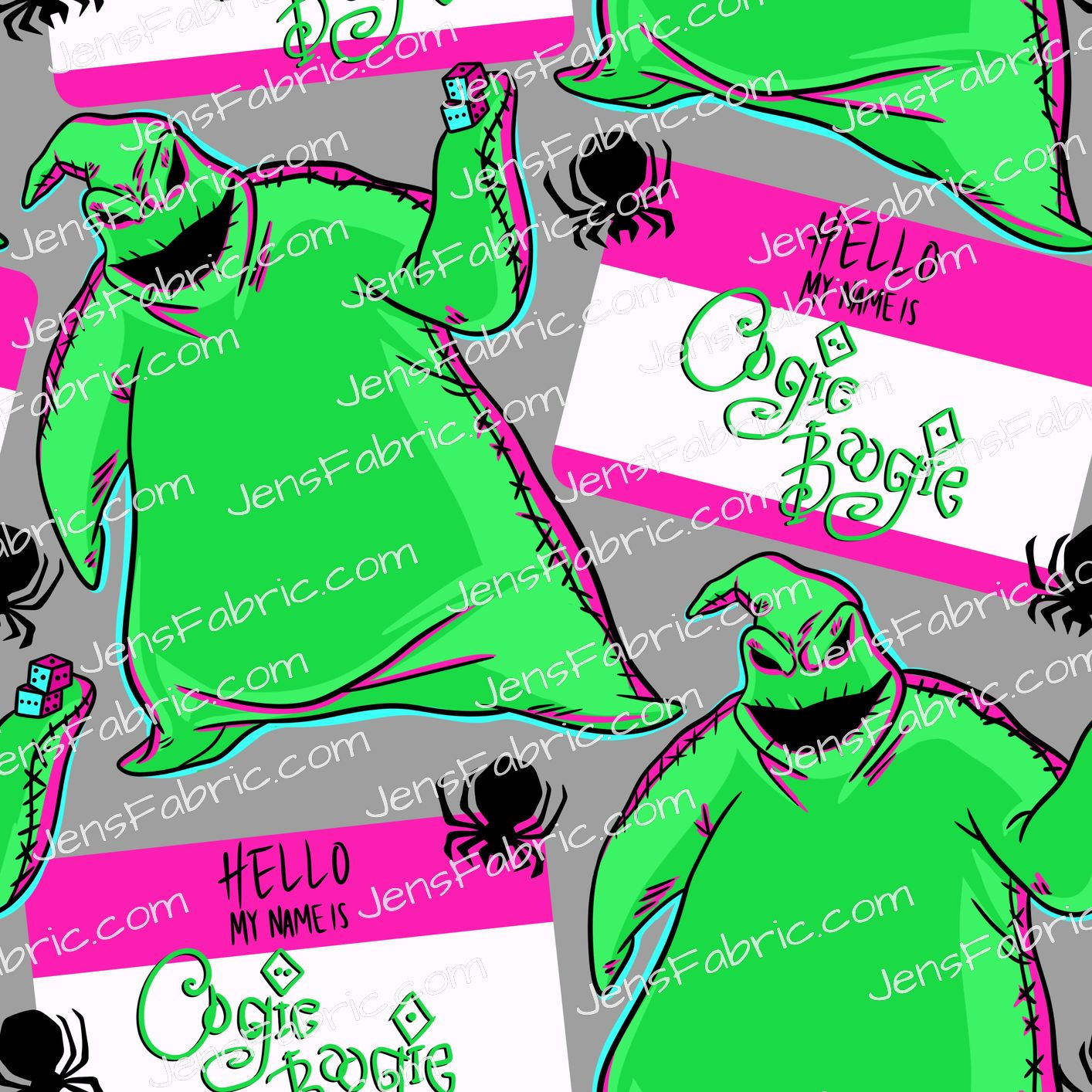 HHarlow Designs: Oogie Boogie Hello on Grayish Purple