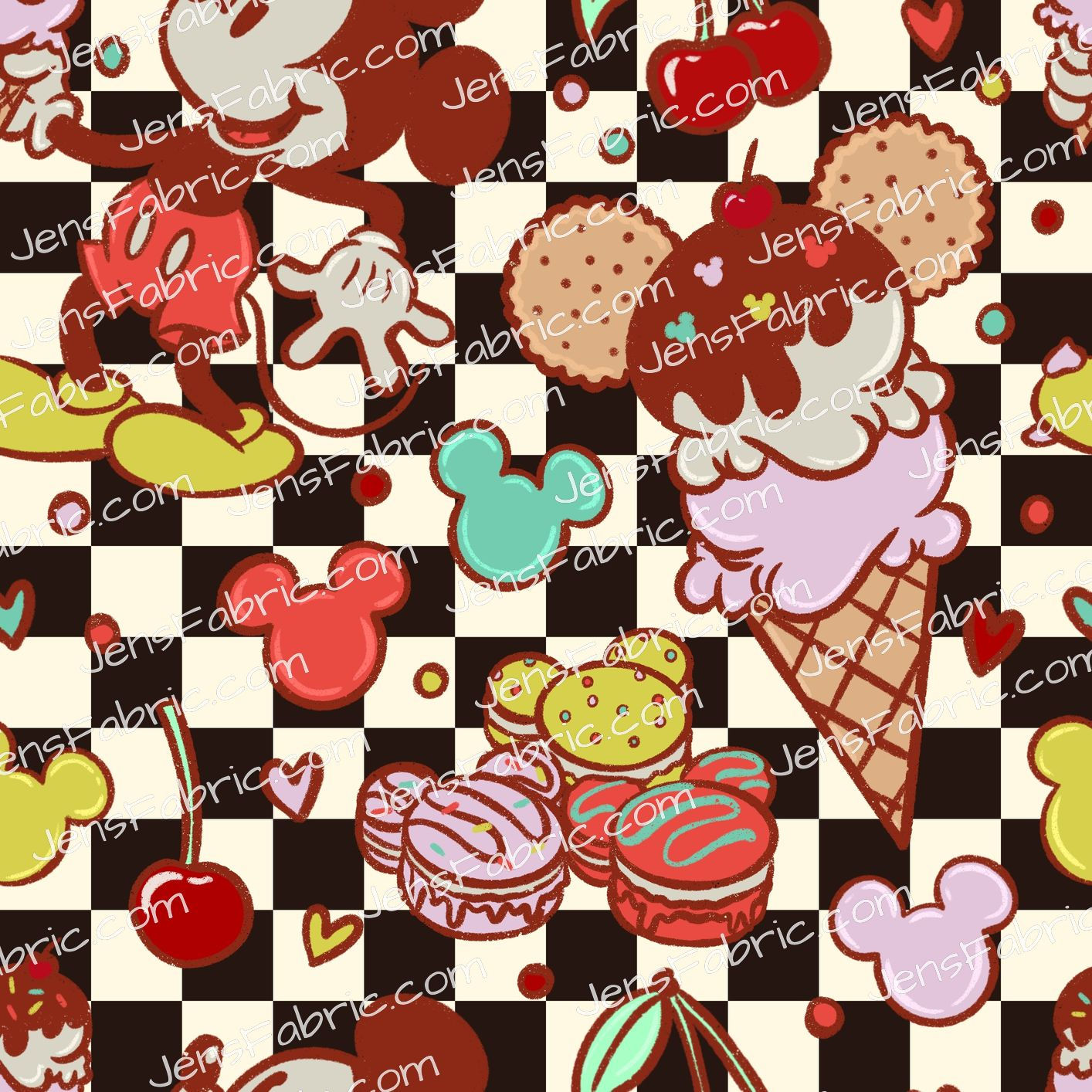 HHarlow Designs: Mickey Ice Cream and Treats on Checks