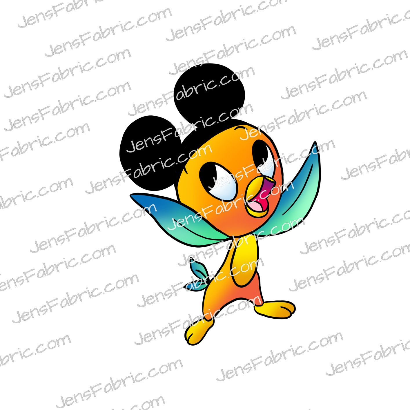 Orange Bird with Mickey Hat Panel