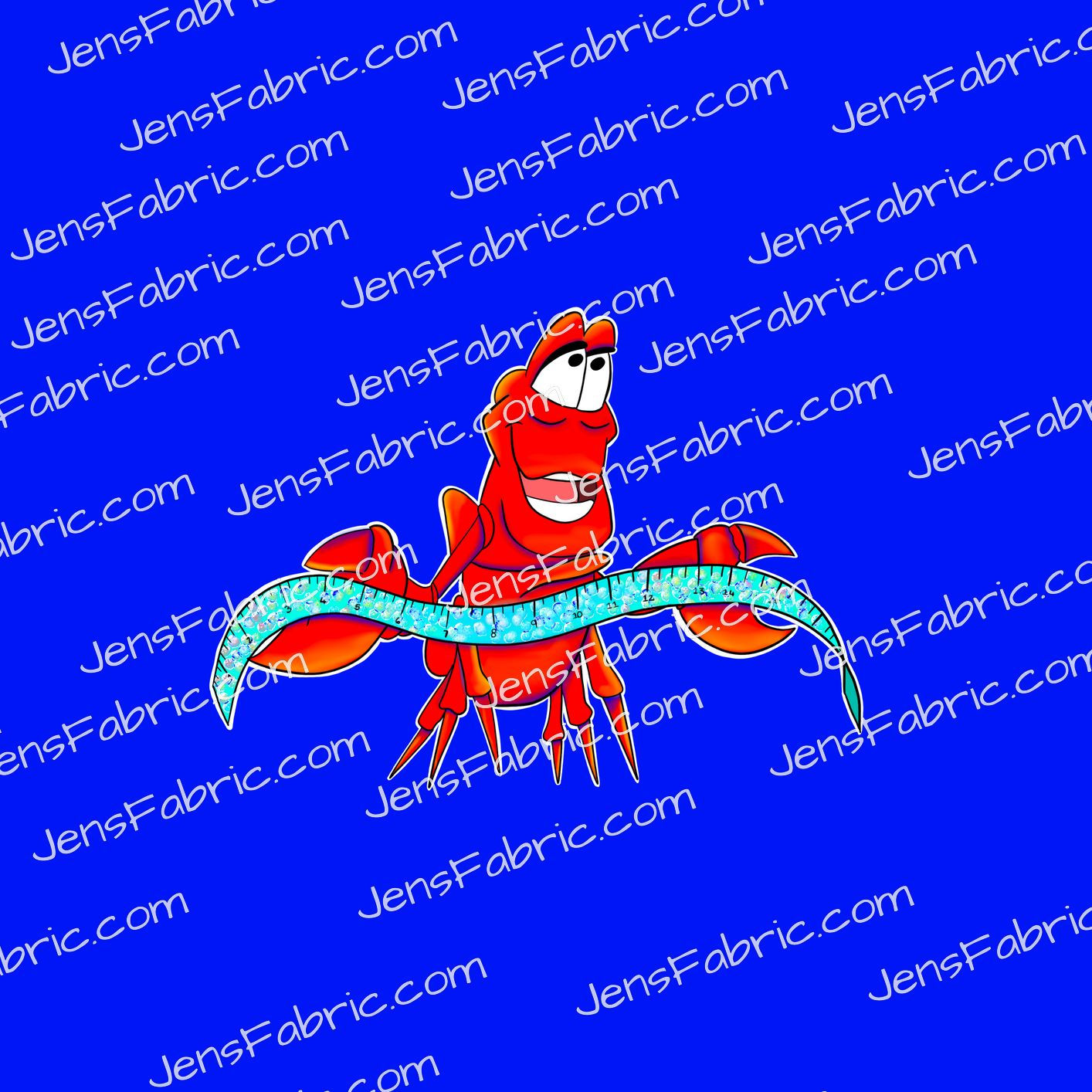 R21 That's Sew Disney: Sebastian panel on royal blue