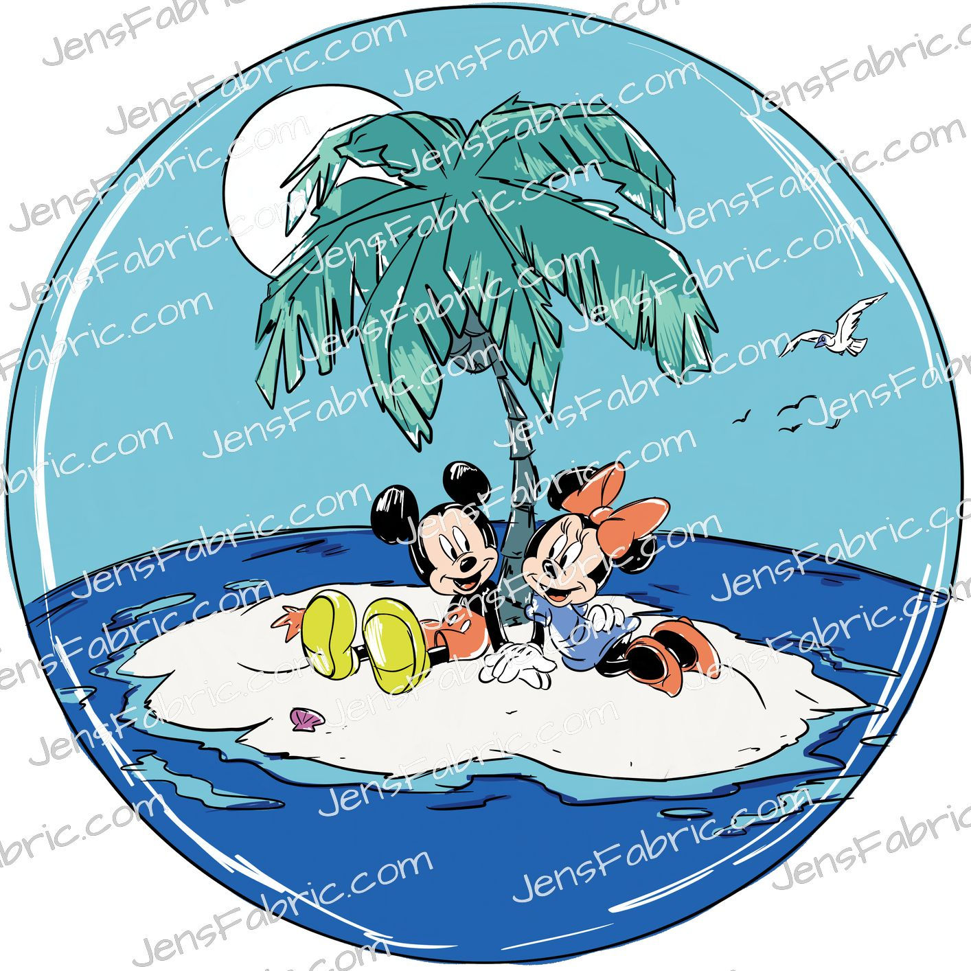 HHarlow Designs: Island Friends {Choose Your Background Color}