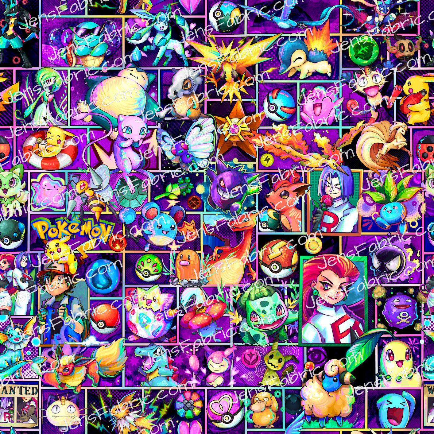 Magical Motif Pokemon: comic on purple