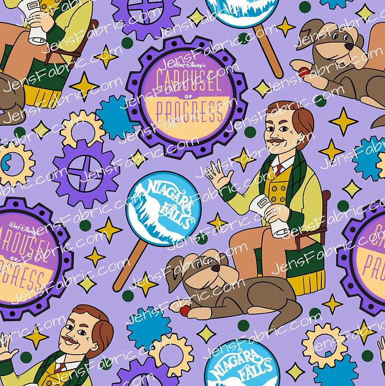 HHarlow Designs: Carousel of Progress Toss on Purple