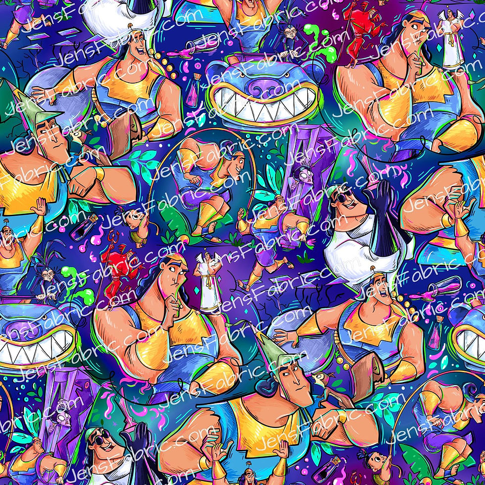 Magical Motif Emperors New Groove: kronk toss on purple