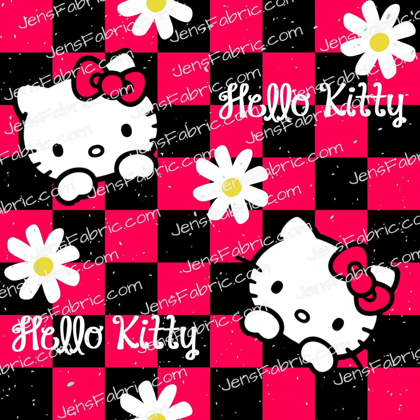 Hello Kitty with Daisies Plaid Toss