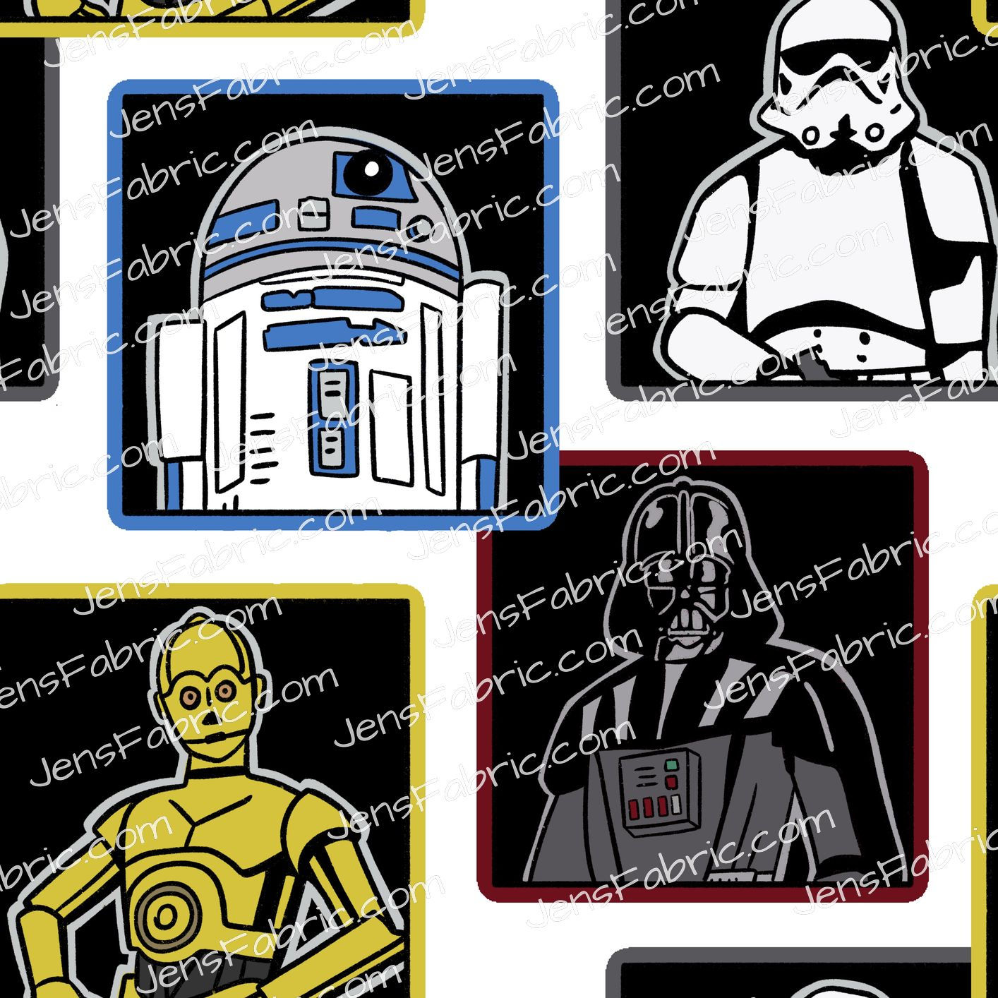 HHarlow Designs: Star Wars Squares with White