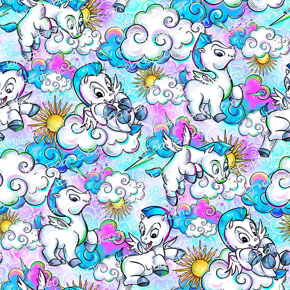 Magical Motif: Hercules pegasus on pastel