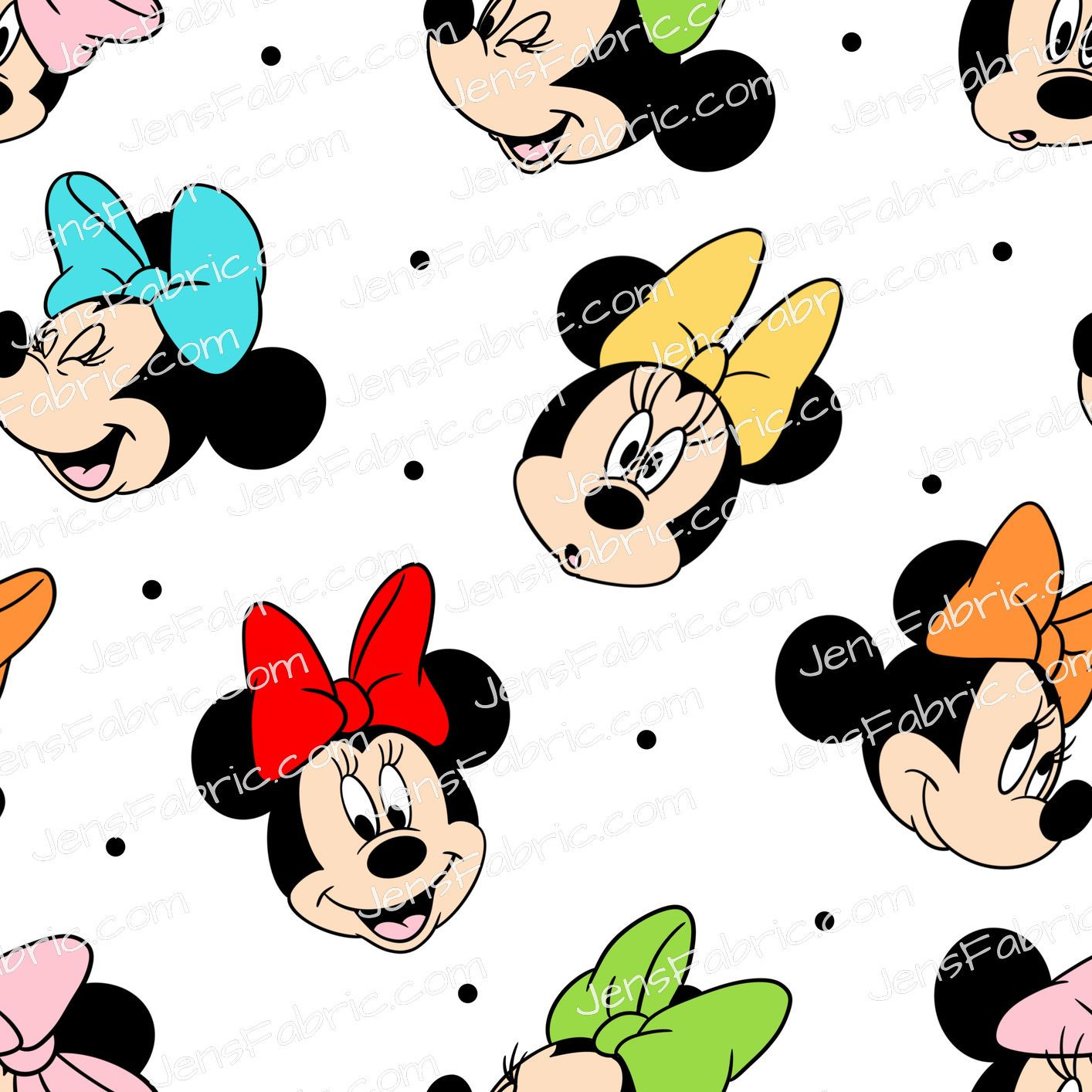 HHarlow Designs: Minnie Mouse Rainbow Bows on White