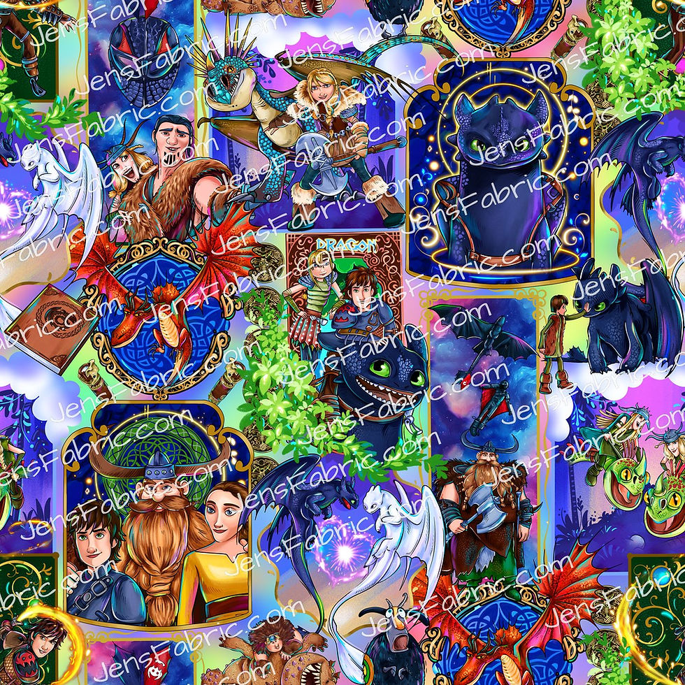 Magical Motif HHTYD: frames on rainbow