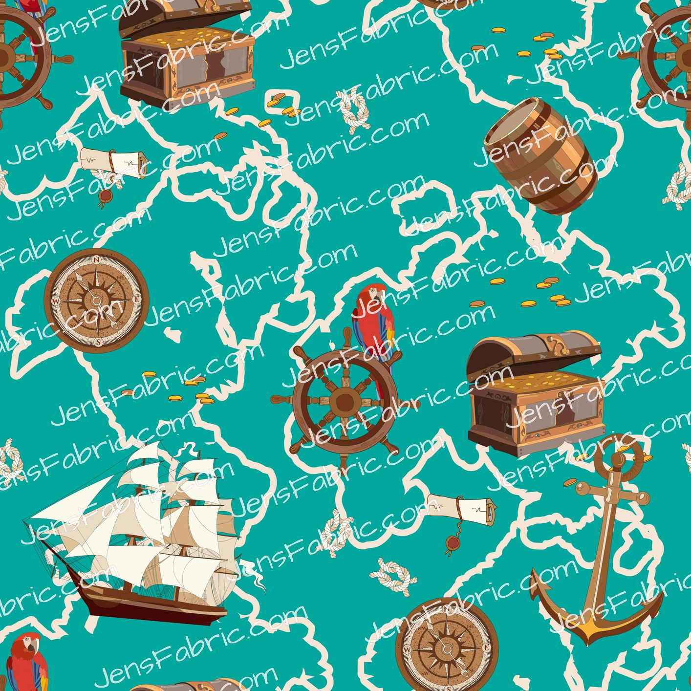 Disney Pirates: Ship toss on teal