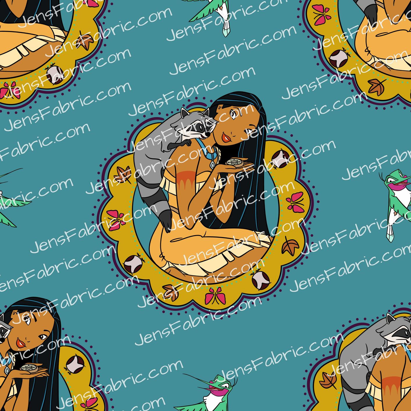 HHarlow Designs: Pocahontas Frames on Teal