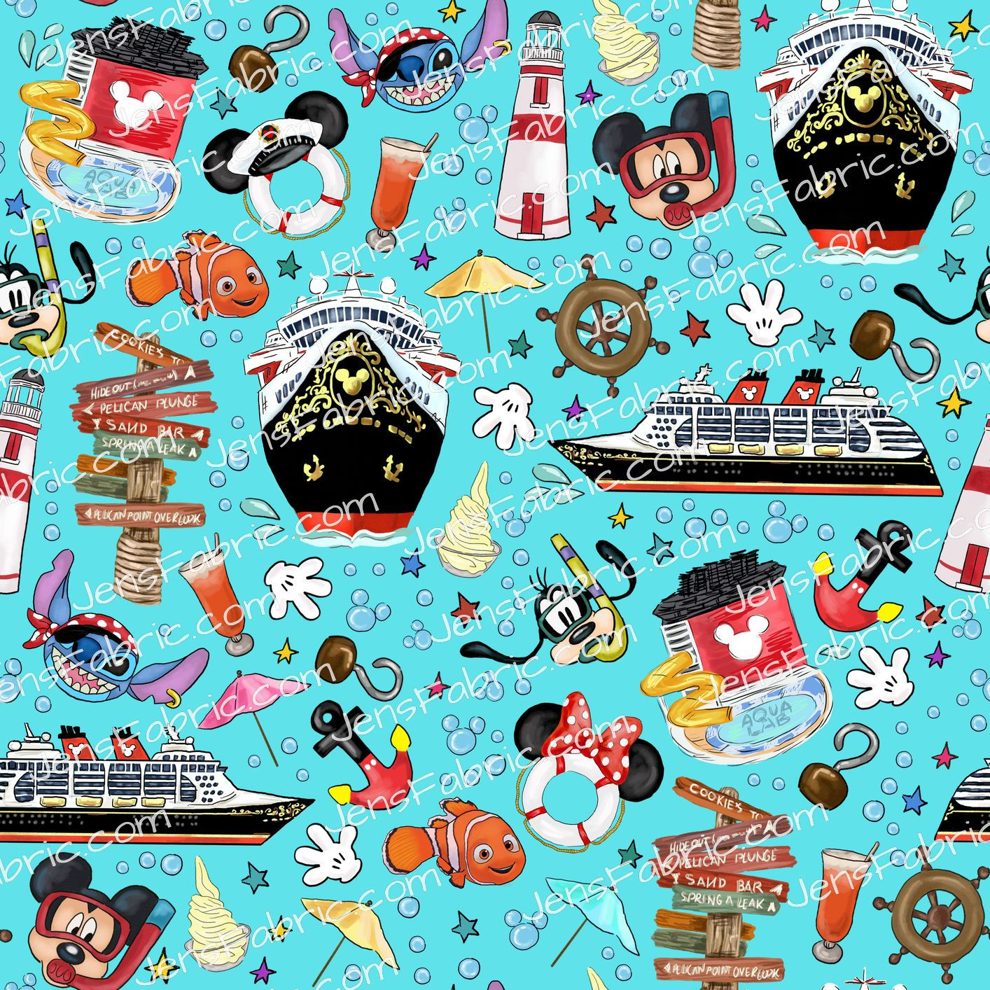 Disney Cruise Icon Toss on aqua