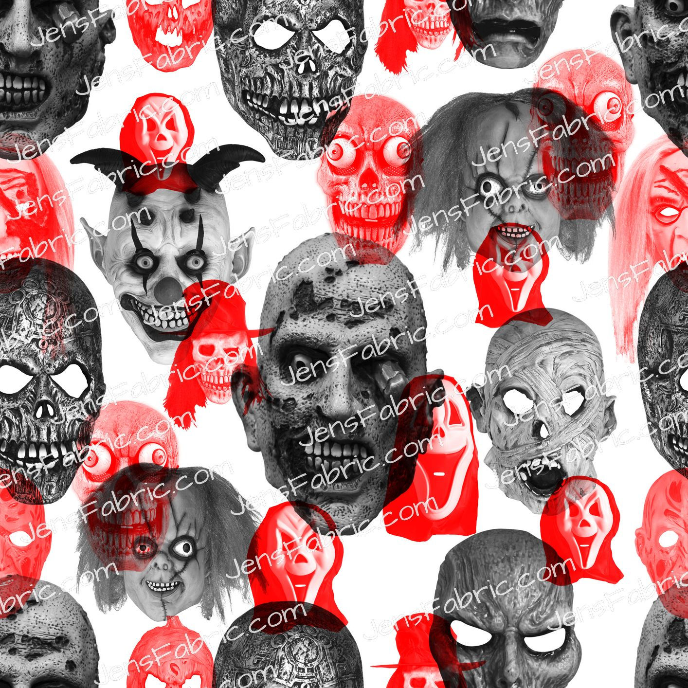 Creepy Zombie mash fabric