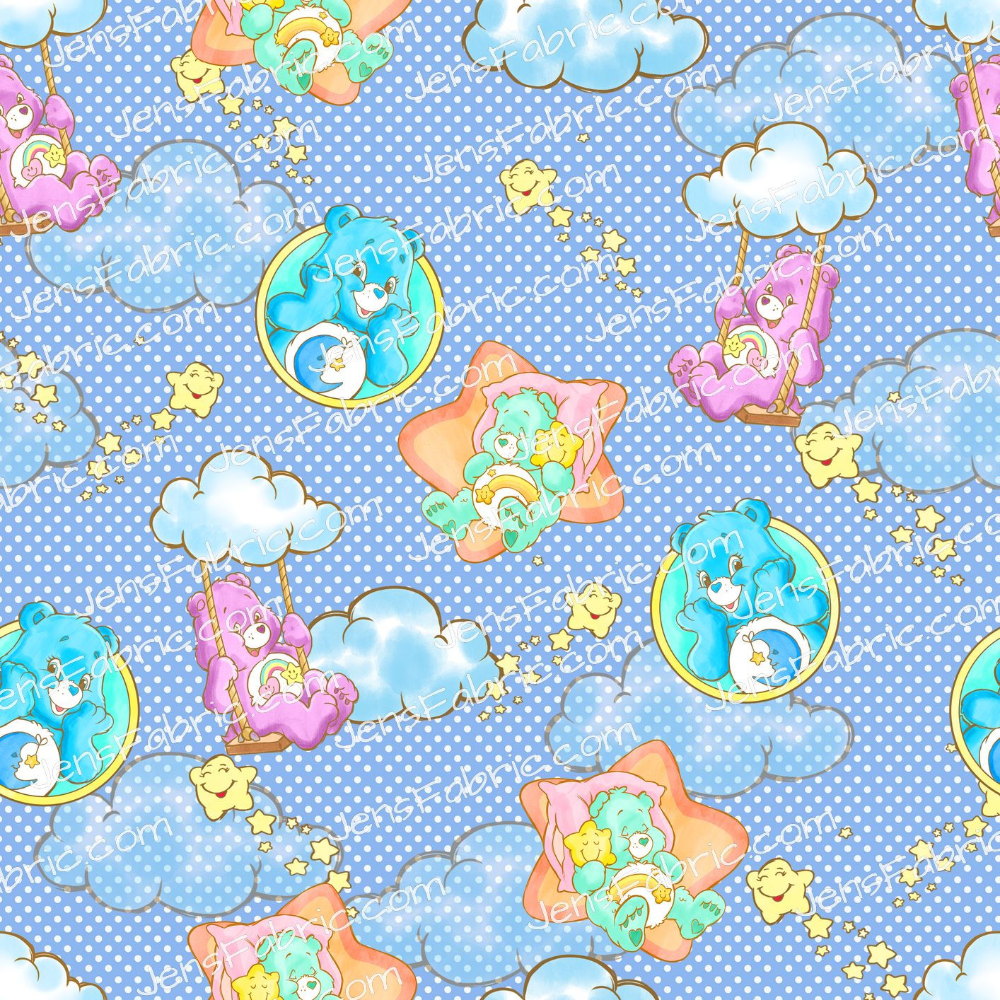 Care Bear Cuties on Blue Stars