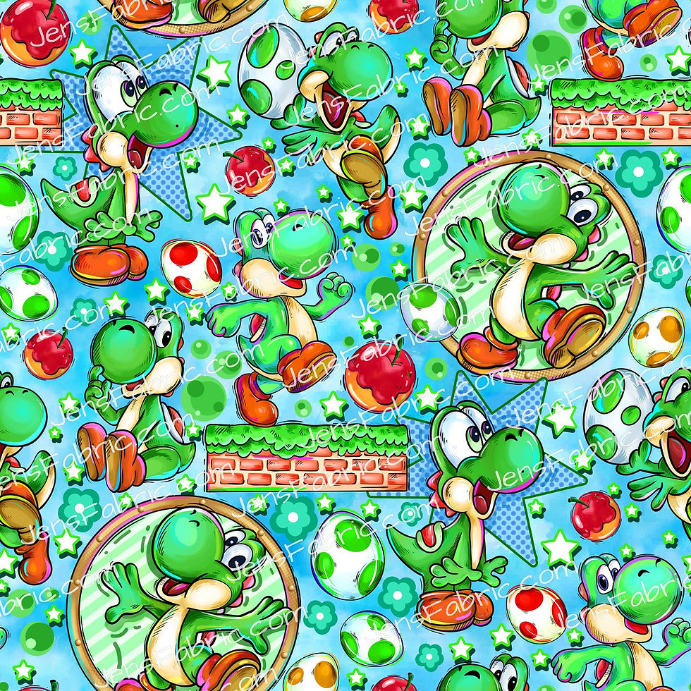 Magical Motif Mario: Yoshi Toss on Bright Blue