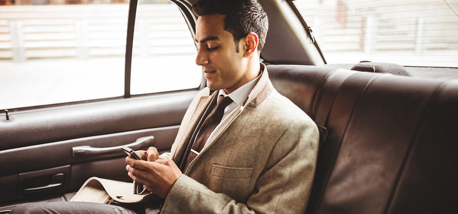 Businessman in a Car