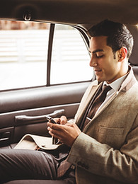 Businessman in a Car