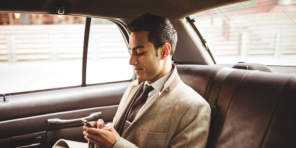 Businessman in a Car