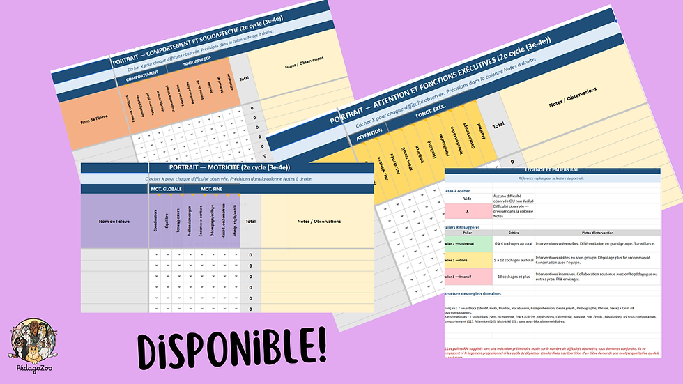 Miniature : TRIO Portrait de classe, les 3 cycles du primaire 📋✨