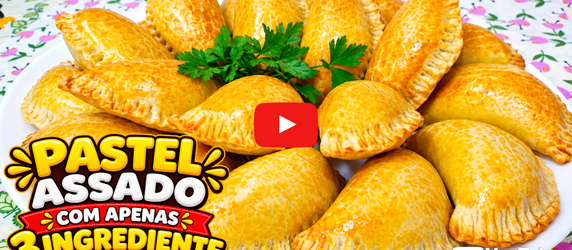 MASSA DE GUARANÁ QUE DERRETE NA BOCA! 😍 PASTEL ASSADO COM 3 INGREDIENTES