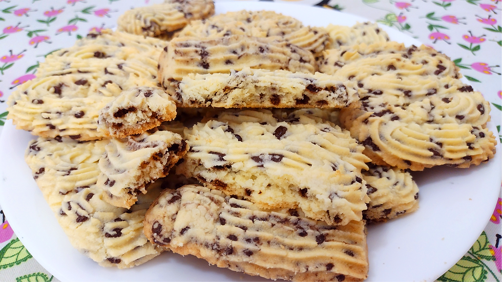 Biscoito Amanteigado Com Chocolate