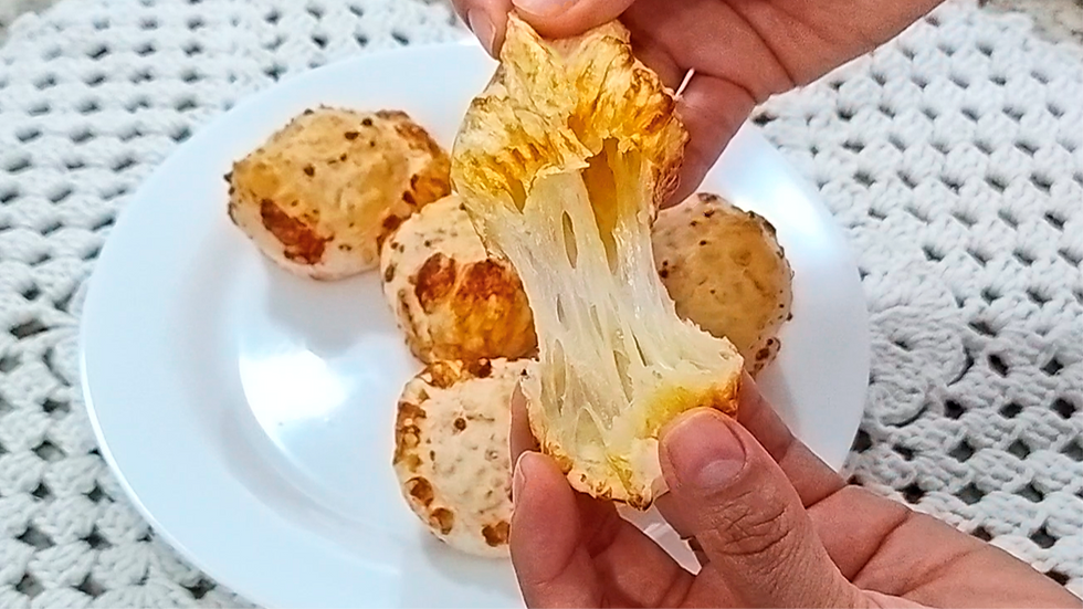 SEM COMPLICAÇÃO❗😱 PÃO DE QUEIJO NA AIR FRYER COM SÓ 3 INGREDIENTES, FÁCIL E DELICIOSO
