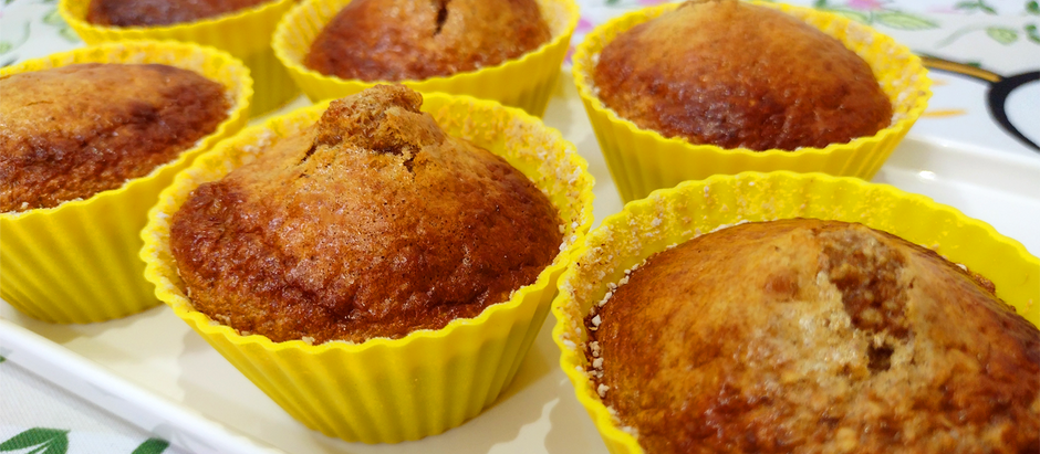 APENAS 4 INGREDIENTES❗😱 BOLINHO INGLÊS FIT DE DOCE DE LEITE NA AIR FRYER SUPER FÁCIL E DELICIOSO!