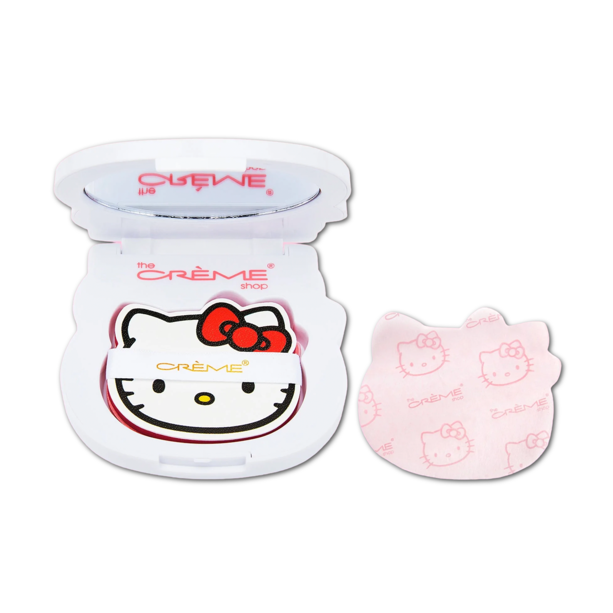 THE CRÈME SHOP X HELLO KITTY MATTIFYING BLOTTING PAPER+ REUSABLE COMPACT MIRROR