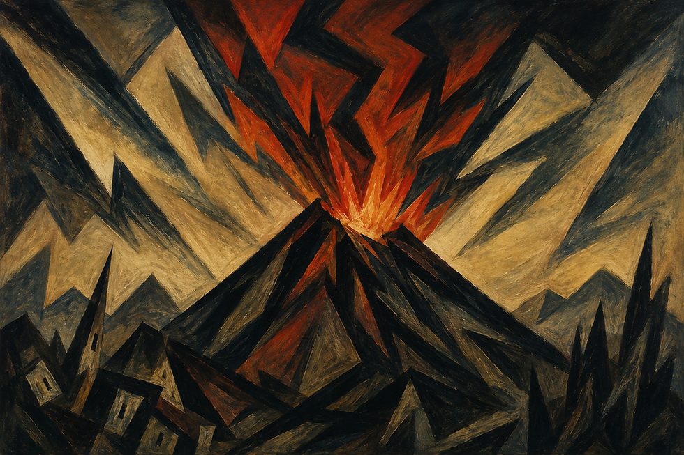 Illustration of a volcano symbolising the fear that anger will erupt or become uncontrollable.