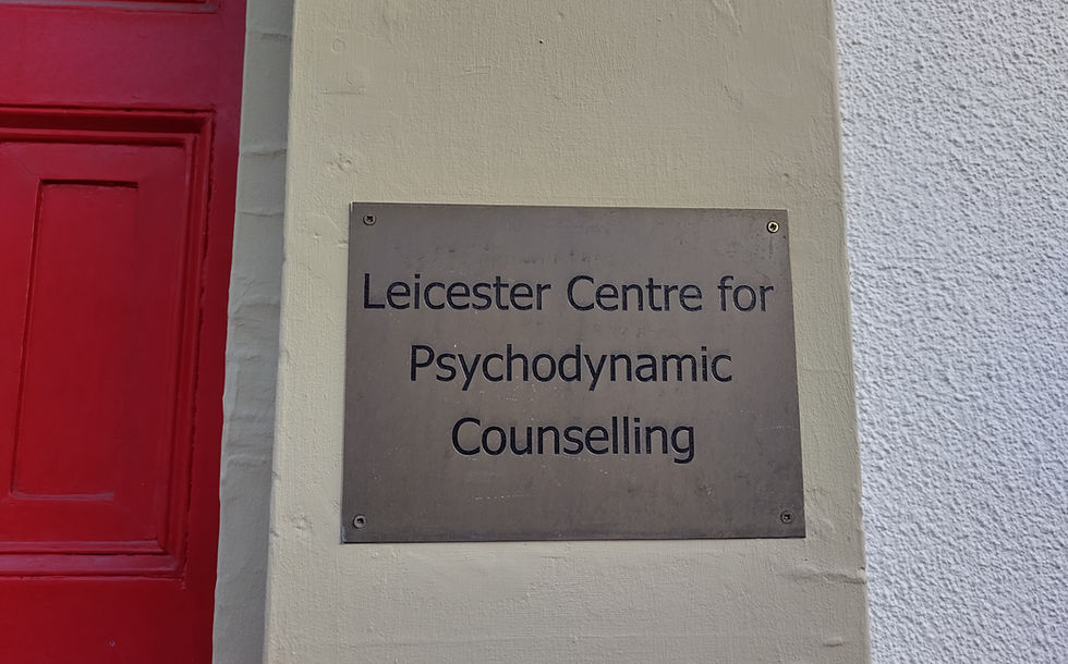 The plaque for The Leicester Centre for Psychodynamic Counselling.