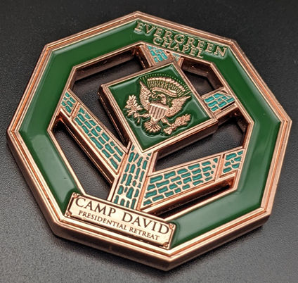 Evergreen Chapel at Camp David Challenge Coin