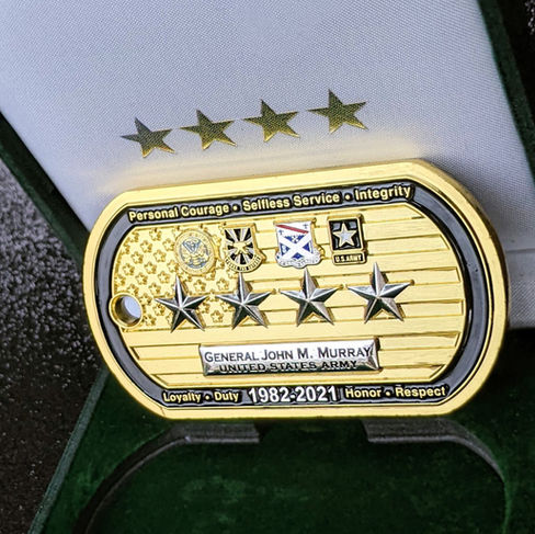 Retirement Dog Tag Challenge Coin
