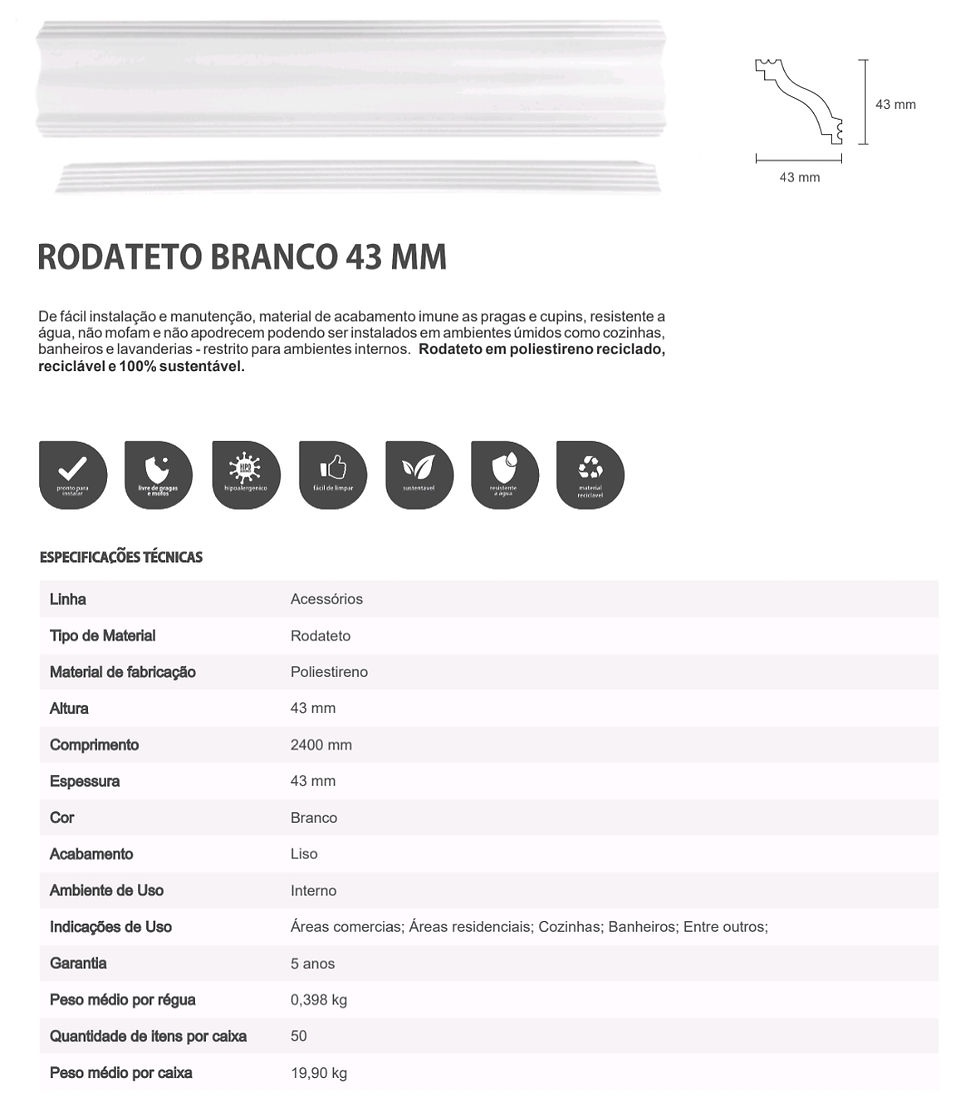Miniatura: Rodateto Ondulado Poliestireno DV