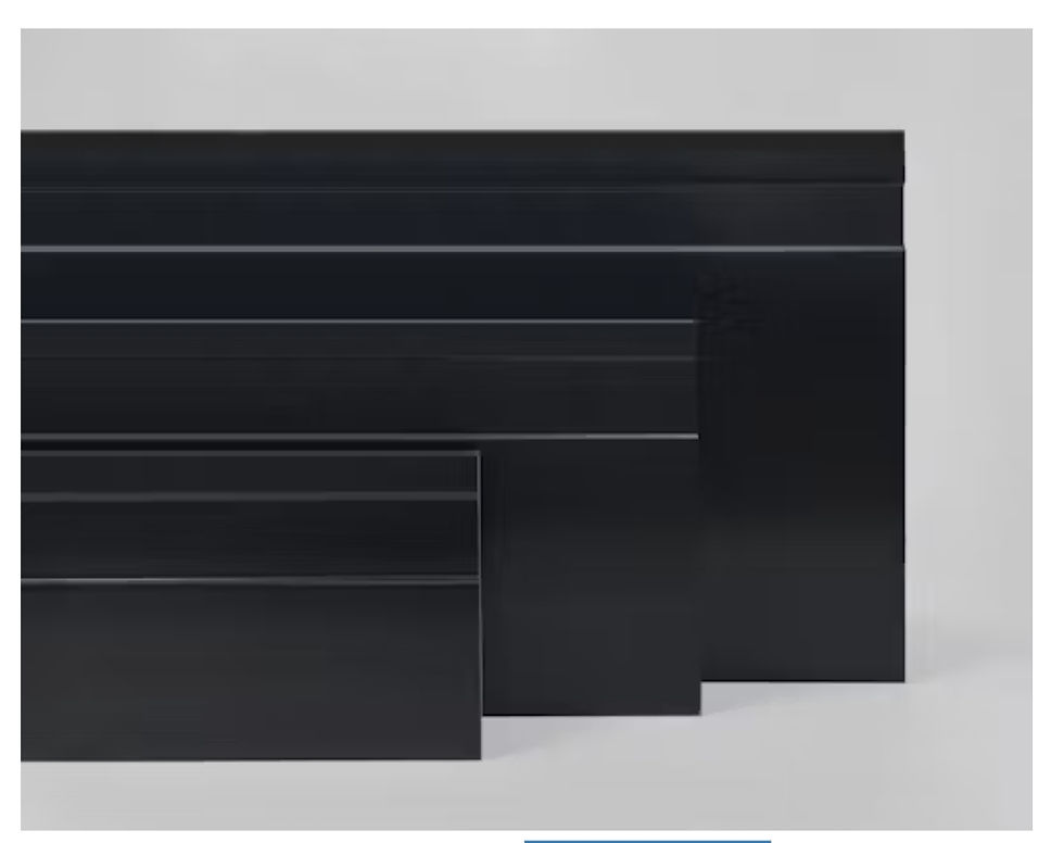 Thumbnail: Rodape Preto Frisado Poliestireno DV